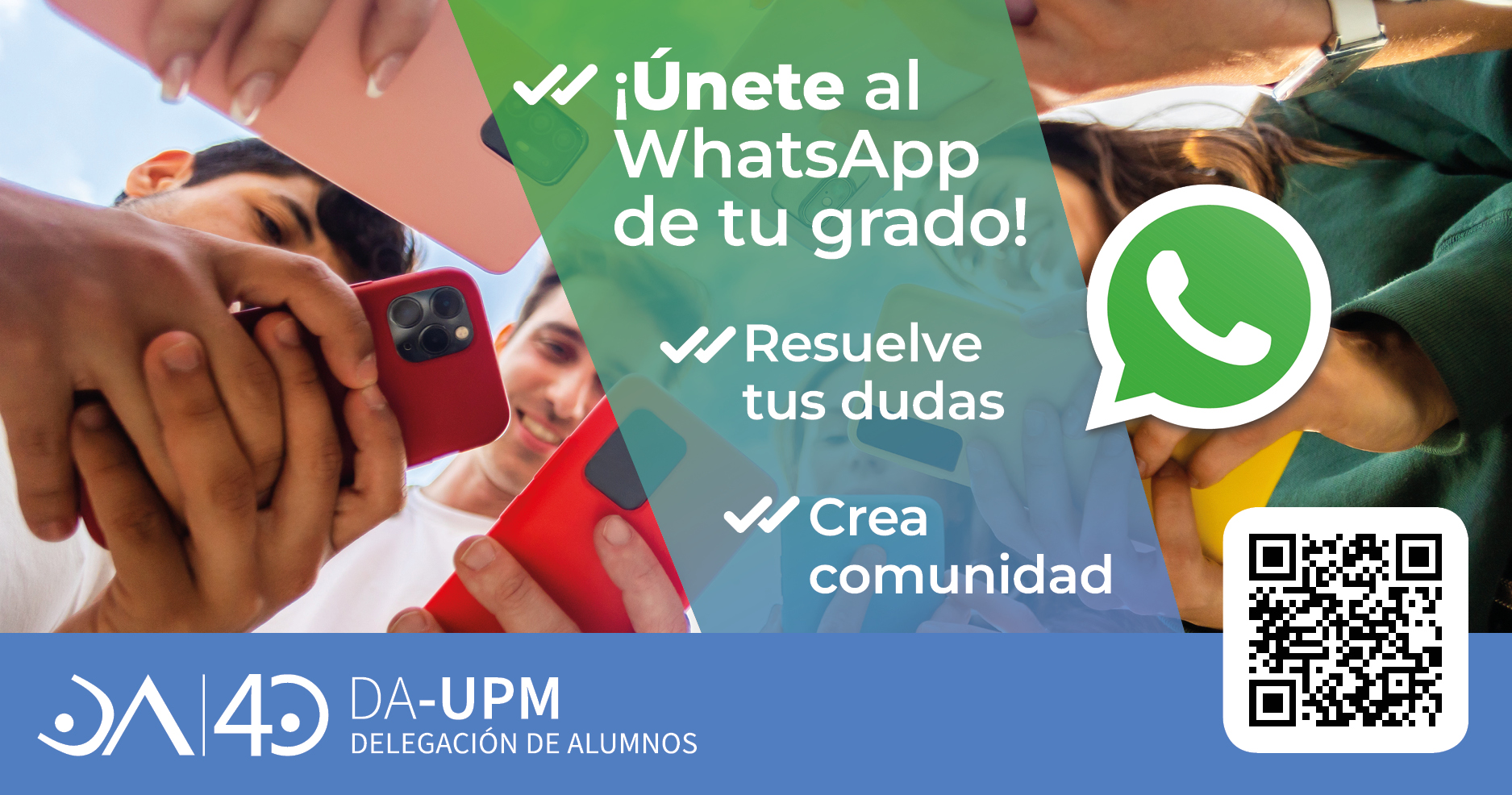 ¡Únete al WhatsApp de tu grado!